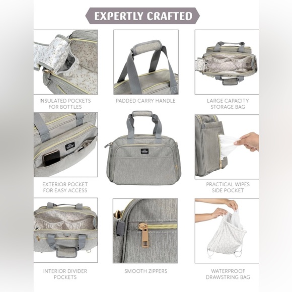 Courtier 4 in 1 Diaper Bag With Changing Station NWOT - Picture 7 of 15